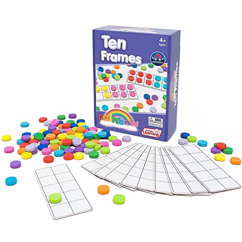 Junior Learning JL614 Rainbow Ten Frames Magnet-Ressource, Mehrfarbig von Junior Learning