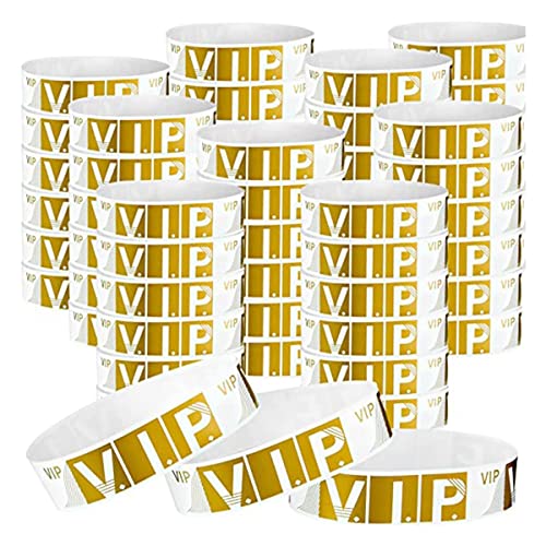 Junterone 500 Stück VIP-Armbänder, leicht, Partyarmbänder, personalisierbar, wasserdicht, bunt von Junterone