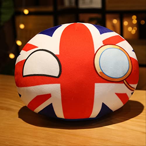 JunziWing Anime Polandball Country Ball Plüschtier, Countryball Frankreich Uk Stoffpuppe, Baby Kind 30Cm Großbritannien von JunziWing