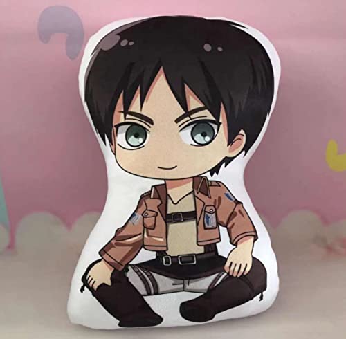 JunziWing Zwei Dimensionen Attack On Titan Plüschpuppe, Anime Sofakissen Stofftiere, Kind Mädchen Geburtstagsgeschenk 40Cm Eren Jaeger von JunziWing