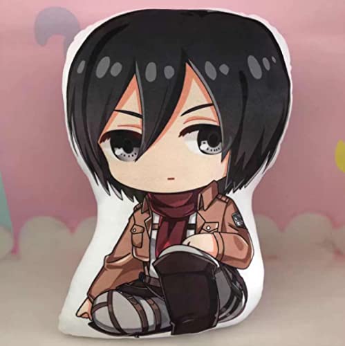 JunziWing Zwei Dimensionen Attack On Titan Plüschpuppe, Anime Sofakissen Stofftiere, Kind Mädchen Geburtstagsgeschenk 40Cm Mikasa Ackerman von JunziWing