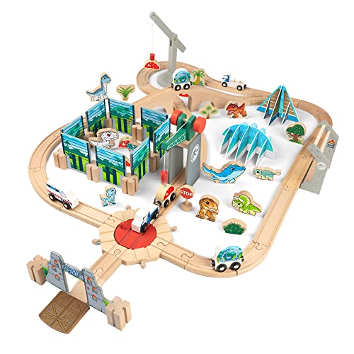 Jurassic World 266B Track & Play Set aus Holz, mit viel Zubehör, ab 3 Jahren von Jurassic World