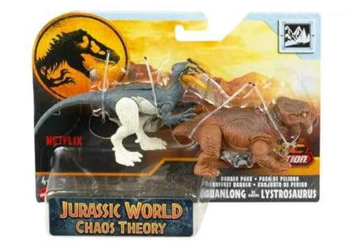 Jurassic World Chaos Theory Guanlong vs. Lystrosaurus Dinosaurier Actionfigur Spielzeug von Jurassic World