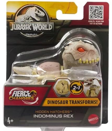 Jurassic World Fierce Changers Hidden Hatchers Dinosaurier verwandelt 2 in 1 (Indominus Rex) von Jurassic World