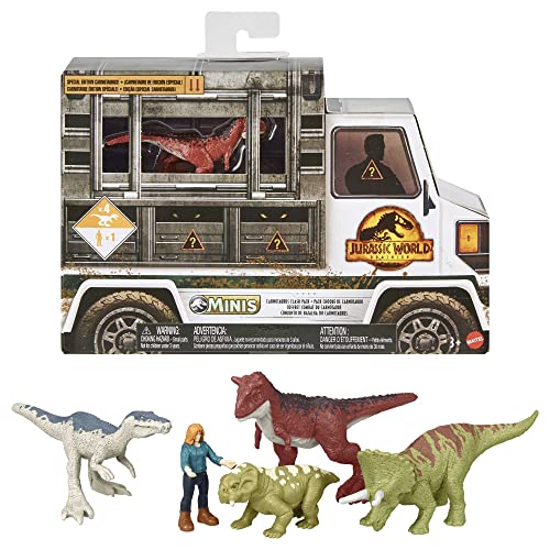 Jurassic World GWP72 - Dominion Mini-Figuren 5er Themen-Pack zum Film, freistehende Figuren mit authentischem Design, Sammlergeschenk für 3 Jahre und älter von Mattel