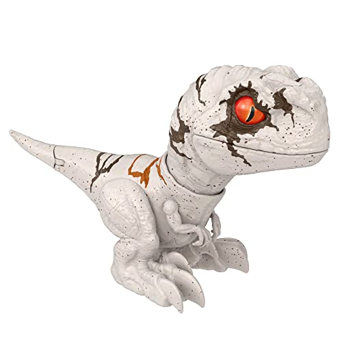 Jurassic World GWY57 - Uncaged Rowdy Roars Atrociraptor Dinosaurier Spielfigur, beweglich mit Brüll- und Kau-Reaktion, Spielzeug für Kinder ab 4 Jahren von Mattel