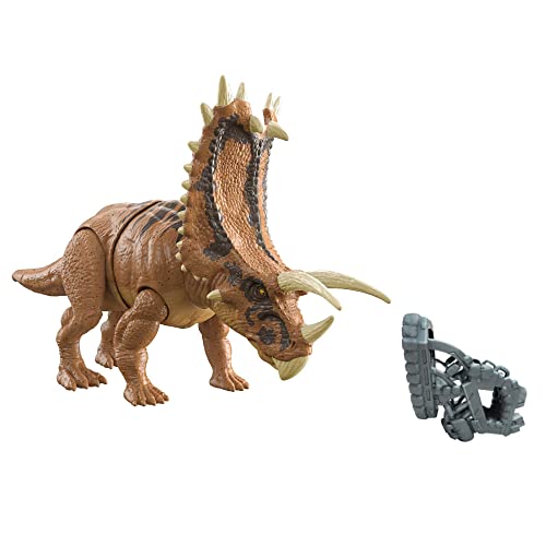 Jurassic World HCM05 - Mega-Zerstörer Dinosaurier-Actionfigur Pentaceratops, Dinosaurier Spielzeug für Kinder ab 4 Jahren von Mattel