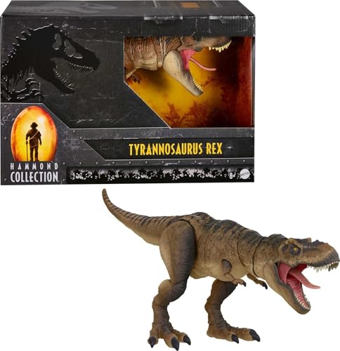 Jurassic World HFG66 - Hammond Collection Tyrannosaurus Rex Figur Jurassic Park, Premium-Look, beweglich und realitätsgetreu, für Kinder ab 8 Jahren und Erwachsene von Mattel