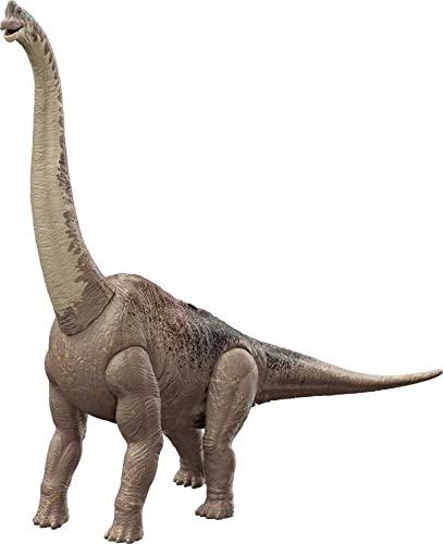 Jurassic World HFK04 - Ein neues Zeitalter Brachiosaurus Dinosaurier-Actionfigur, 81 cm, Spielzeuggeschenk, physischer und digitaler Spielspaß von Mattel