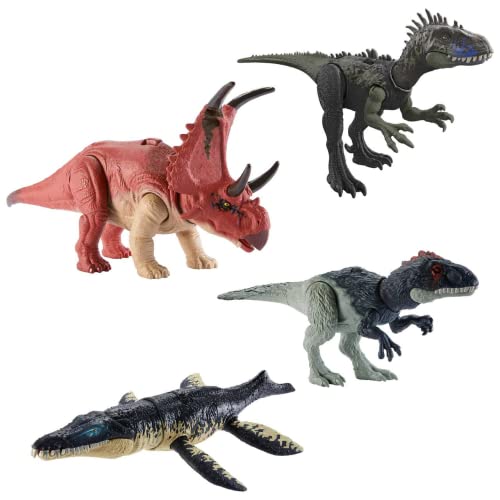 Jurassic World Mattel - Dinosaurier Figur Wild brüllt und schlägt Verschiedene Modelle (HLP14) von Jurassic World