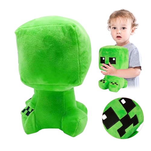 JurciCat 1 Stück Kuscheltier 26cm Plüschfigur Creeper Plüschtier Puppen Geschenk Spiel Creeper Plüsch Plüsch Spielzeug für Kinder und Kuscheltierliebhaber von JurciCat