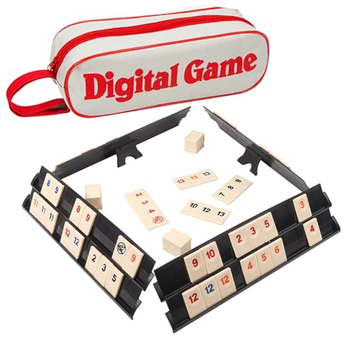 JurciCat 106 Stück Minni Mit 4 Racks Game Klassisches Rommé Set Mit Tragbarem Koffer Reiseset Für Familien-Klassiker Brettspiele Ffür Reisen Und Zum Mitnehmen JurciCat 106 Stück Minni Mit 4 Racks Game Klassisches Rommé Set Mit Tragbarem Koffer Reiseset Für Familien-Klassiker Brettspiele Ffür Reisen Und Zum Mitnehmen von JurciCat