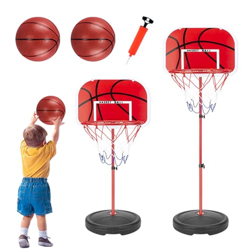 JurciCat Basketballkorb Kinder Basketballkorb Outdoor Mit 2 Basketbälle Und 1 Eine Pumpe Höhenverstellbarer Basketball Korb Für Kinder Von Ab 3 Jahre Jahren Für Drinnen Und Draußen Basketballkörbe von JurciCat