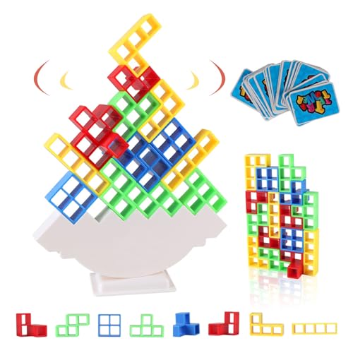 JurciCat Kreative Tetris Spiel Spielzeug Kinder tetris tower Magnetisches tetris Stapelblöcke Balancing Spiel Puzzlespiele-Geschenke für Jungen und Mädchen von JurciCat