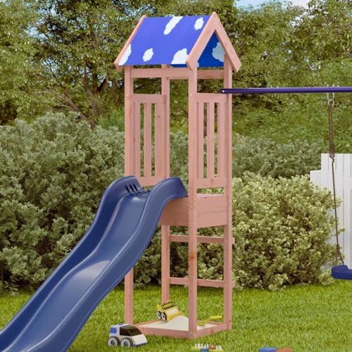 Juroupi Spielturm, 52,5 x 46,5 x 208 cm, Massivholz, Douglasie, Outdoor-Kinder-Spielhaus, Spielturm, Spielplatzausrüstung, 845903 von Juroupi