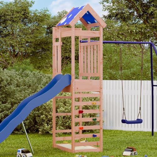 Juroupi Spielturm mit Felswand, 85 x 52,5 x 239 cm, Massivholz, Douglasie, Outdoor-Kinder-Spielhaus, Spielturm, Spielplatzausrüstung, 845942 von Juroupi