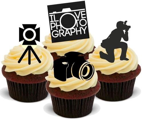 Fotografie männlich Mix - 12 essbare hochwertige stehende Waffeln Karte Kuchen Toppers Dekorationen, Photography Male Mix - 12 Edible Stand Up Premium Wafer Card Cake Toppers Decorations Fotografie männlich Mix - 12 essbare hochwertige stehende Waffeln Karte Kuchen Toppers Dekorationen, Photography Male Mix - 12 Edible Stand Up Premium Wafer Card Cake Toppers Decorations von Just Party Supplies