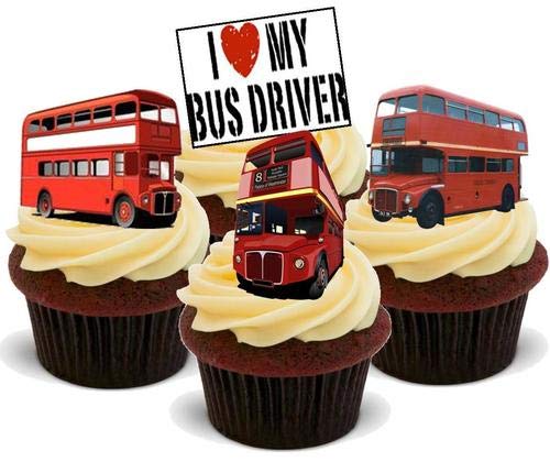 Ich liebe meinen Bus Driver Mix - 12 essbare hochwertige stehende Waffeln Karte Kuchen Toppers Dekorationen, I Love My Bus Driver Mix - 12 Edible Stand Up Premium Wafer Card Cake Toppers Decorations Ich liebe meinen Bus Driver Mix - 12 essbare hochwertige stehende Waffeln Karte Kuchen Toppers Dekorationen, I Love My Bus Driver Mix - 12 Edible Stand Up Premium Wafer Card Cake Toppers Decorations von Just Party Supplies