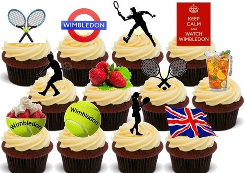 Wimbledon Partypaket Mischung - 12 essbare hochwertige stehende Waffeln Karte Kuchen Toppers Dekorationen, Wimbledon Party Pack Mix - 12 Edible Stand Up Premium Wafer Card Cake Toppers Decorations Wimbledon Partypaket Mischung - 12 essbare hochwertige stehende Waffeln Karte Kuchen Toppers Dekorationen, Wimbledon Party Pack Mix - 12 Edible Stand Up Premium Wafer Card Cake Toppers Decorations von Just Party Supplies