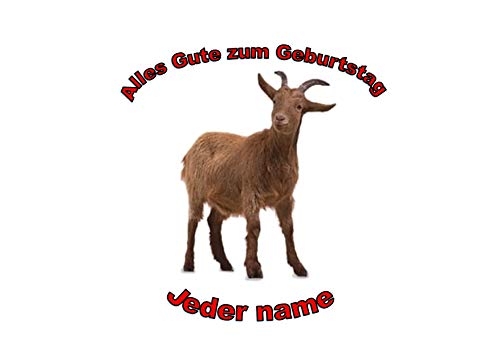 Ziegen-Vieh-personalisierter Namen 8-Zoll-runder Zuckerglasurdeckel Goat Farm Animal Personalised Name 8 inch round icing topper. Kuchendeckel. Ziegen-Vieh-personalisierter Namen 8-Zoll-runder Zuckerglasurdeckel Goat Farm Animal Personalised Name 8 inch round icing topper. Kuchendeckel. von Just Party Supplies