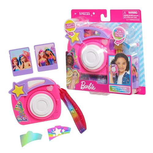 Barbie Fotofilter-Spielkamera, 5-teiliges Set mit echten Lichtern und Tönen, Kinderspielzeug ab 3 Jahren von Just Play von Just Play