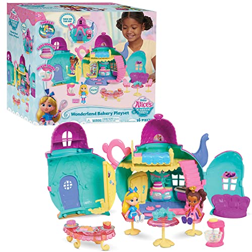 Disney Junior Alice's Wunderland Bakery Spielset und Spielfiguren, 15 Stück, offiziell lizenziertes Spielzeug für Kinder ab 3 Jahren, Geschenke und Präsentationen, Amazon Exclusive von Just Play