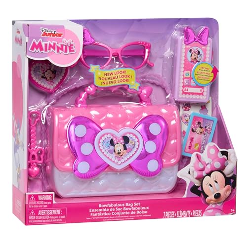 Disney Junior Minnie Mouse Bowfabulous Taschen-Set, 7-teilig, Licht- und Soundeffekte, zum Verkleiden und Spielen, Kinderspielzeug ab 3 Jahren von Just Play von Just Play