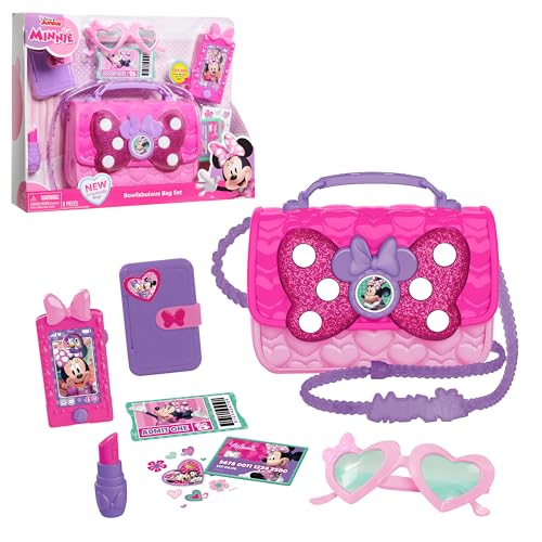 Disney Junior Minnie Mouse Bowfabulous Taschen-Set, 9-teilig, zum Stylen und Spielen, Kinderspielzeug ab 3 Jahren von Just Play von Just Play