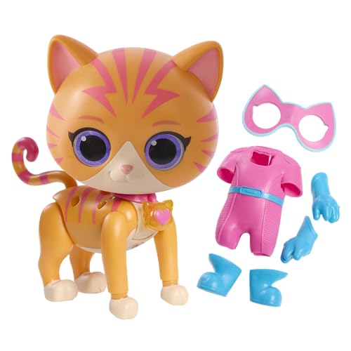 Just Play Disney Junior SuperKitties, 20 cm große katzenstark verwandelbare Ginny, 9-teilig, Kinderspielzeug ab 3 Jahren von Just Play