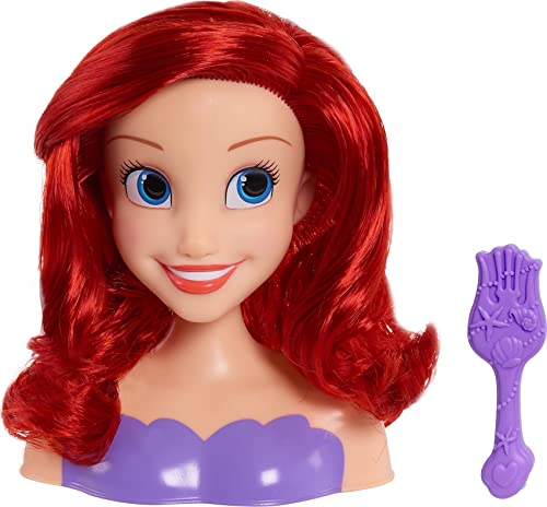 Disney Princess Ariel Frisierkopf Mini 14cm mit Haarbürste für Styling-Spaß, ab 3 Jahren, Just Play von Just Play