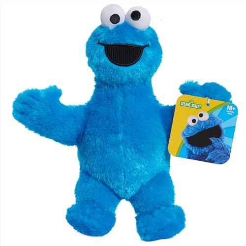 Just Play Sesamstraßen-Freunde, 20 cm großes Krümelmonster, nachhaltiges Plüschtier, blau, Kinderspielzeug ab 18 Monaten von Just Play