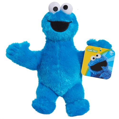 Just Play Sesamstraßen-Freunde, 20 cm großes Krümelmonster, nachhaltiges Plüschtier, blau, Kinderspielzeug ab 18 Monaten von Just Play