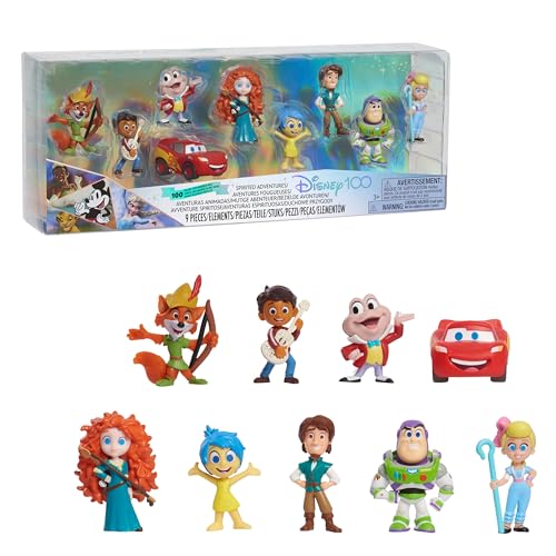 DISNEY D100 Just Play 100 Years of Spirited Adventures Limited Edition 9-teiliges offizielles Lizenz-Spielzeug für Kinder ab 3 Jahren von Just Play