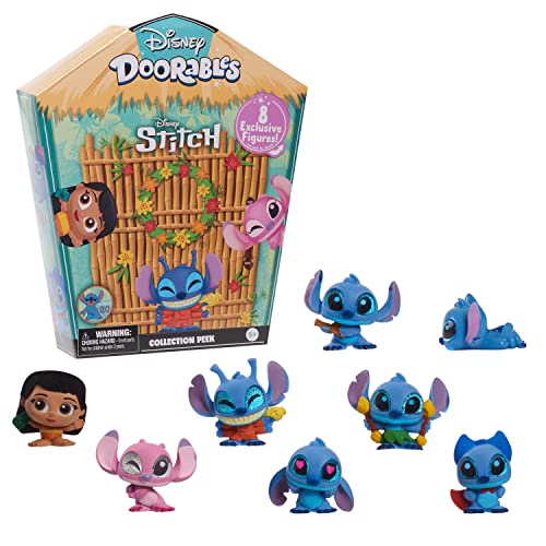 Just Play Disney Doorables Stitch Collection Peek, 8-Pieces, 1.5-inch Tall Collectible Figurines, Kids Toys for Ages 5 Up by von Just Play