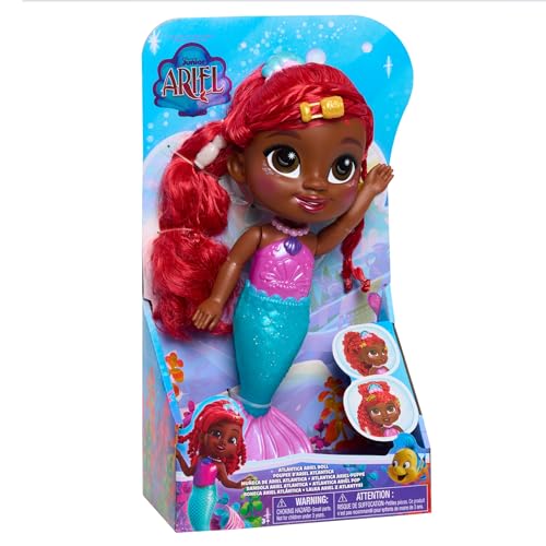 Just Play Disney Junior Atlantica Arielle-Puppe mit Zubehör, 5-teilig, 24 cm große Puppe mit rotem Haar, Kinderspielzeug ab 3 Jahren von Just Play