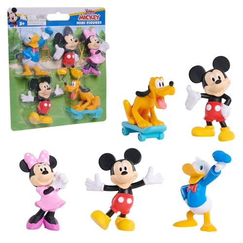 Just Play Disney Junior Mickey Mouse Minifiguren 5er-Pack, 3,8–5,7 cm große Sammelfiguren, Kinderspielzeug ab 3 Jahren von Just Play