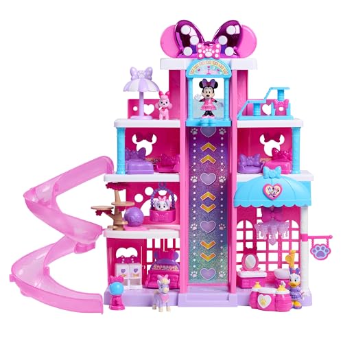 Just Play Disney Jr. Minnie Maus Haustier Hotel, interaktives Spielset mit Licht- und Soundeffekten, 4 Etagen, Kinderspielzeug ab 3 Jahren, 23-teilig, 53cm Just Play Disney Jr. Minnie Maus Haustier Hotel, interaktives Spielset mit Licht- und Soundeffekten, 4 Etagen, Kinderspielzeug ab 3 Jahren, 23-teilig, 53cm von Just Play