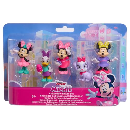 Just Play Disney Junior Minnie Mouse Sammelfiguren-Set, 5-teilig, 6 cm große Sammelfiguren, Kinderspielzeug ab 3 Jahren von Just Play