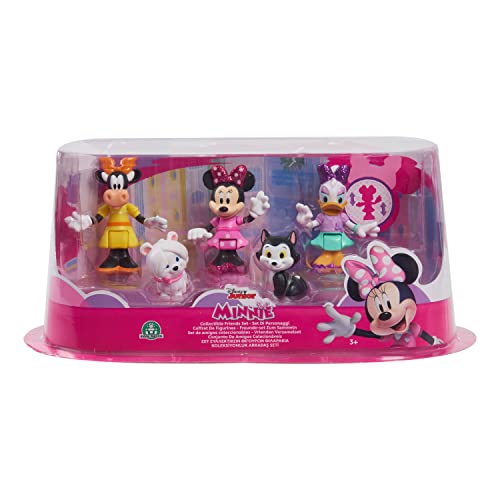 Just Play Disney Junior Minnie Mouse bewegliche Sammelfiguren 5-Pack: Minnie Mouse, Daisy Duck, Figaro, Klarabella Kuh, Snowpuff, ab 3 Jahren, 89958, Mehrfarbig von Just Play