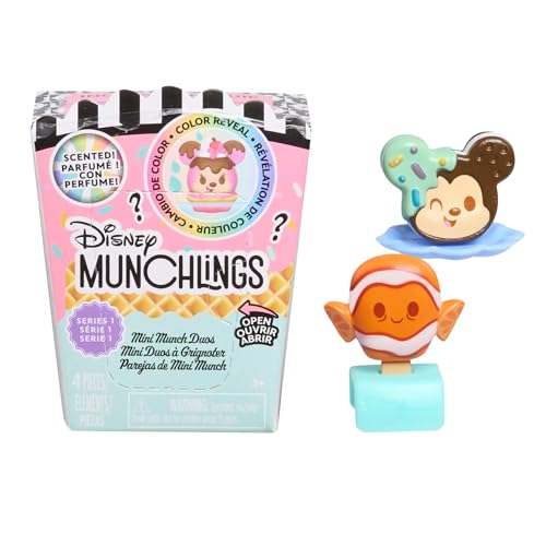 Just Play Disney Munchlings Mini Munch Duos mit Zubehör, 5-teilig, 2,5 cm große Sammelfiguren, Kinderspielzeug ab 3 Jahren von Just Play