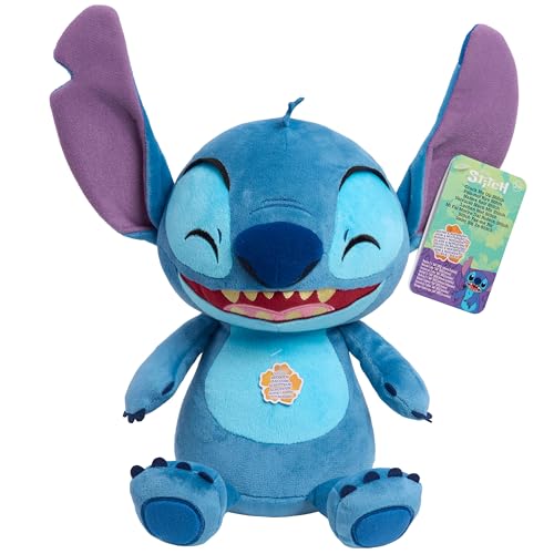 Just Play Disney Stitch Crack Me Up-Plüschpuppe mit Geräuschen und Bewegung, 28 cm große, interaktive Stofffigur, Kinderspielzeug ab 3 Jahren von Just Play