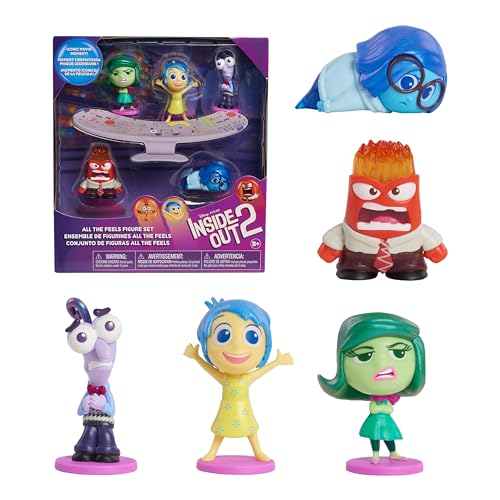 Just Play Disney und Pixar Inside Out 2 All The Feels Figurenset, Figurensammlung von 2,5 bis 5,9 cm Höhe, Kinderspielzeug ab 5 Jahren, 22.86 von Just Play