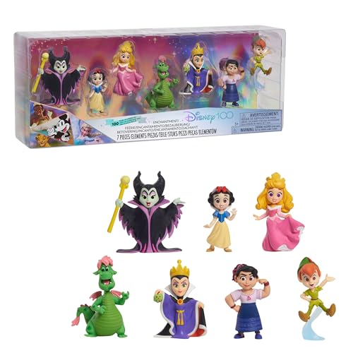 Just Play Disney100 Years of Enchantment Celebration Collection Limited Edition, 7-teiliges Spielfiguren-Set, offizielles Lizenzprodukt für Kinder ab 3 Jahren von Just Play