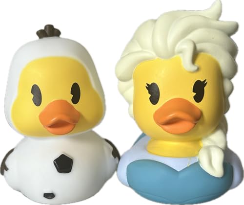 Just Play Gummienten – Disneys Duckalooz, Elsa und Olaf, 7,6 cm Badespielzeug von Just Play