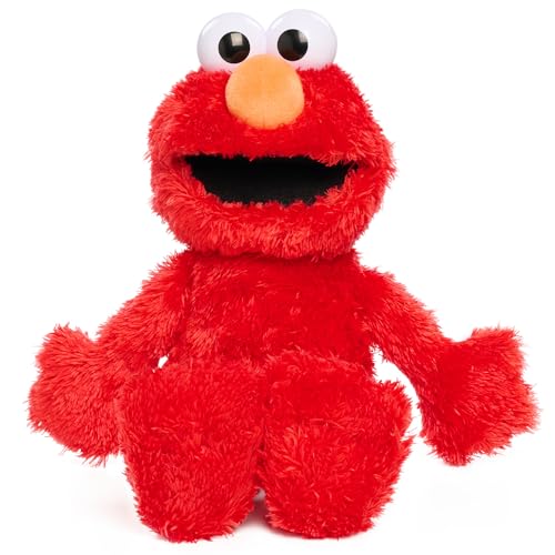 Just Play Sesamstraße Tickle Me Elmo, 34 cm große Plüschpuppe, lacht, wackelt und kichert, rot, Kinderspielzeug ab 18 Monaten von Just Play