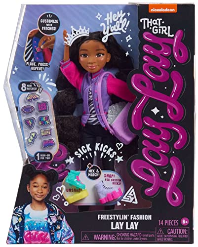 Just Play That Girl Lay Freestylin' 27,9 cm Modepuppe mit Outfits und Accessoires, schwarzes Haar, Kinderspielzeug ab 6 Jahren von Just Play