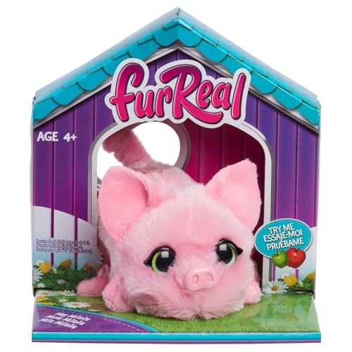 Just Play furReal My Minis Ferkel, interaktives Spielzeug, kleines Plüschferkel mit Bewegung, rosa, Stofftiere, Kinderspielzeug ab 4 Jahren von Just Play