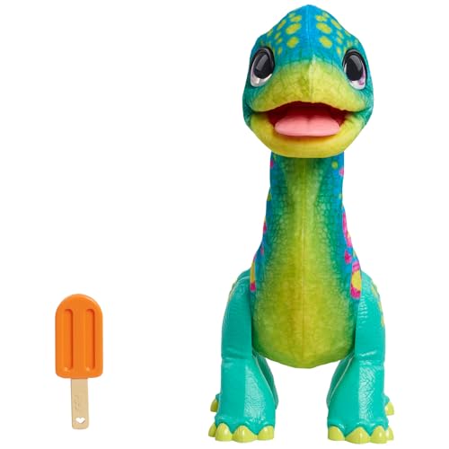 Just Play furReal Snackin’ Sam The Bronto Interactive Toy 11-inch Plush with Motions and Sounds, Kids Toys for Ages 4 Up by von Just Play