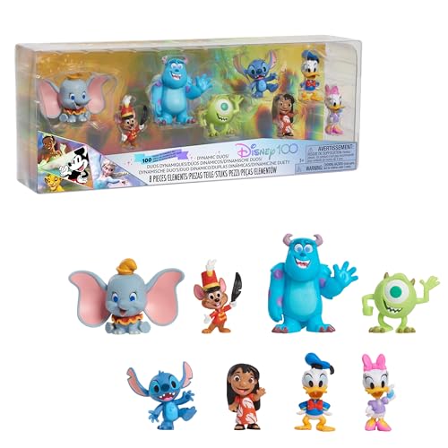 Just Play Disney100 Years of Dynamic Duos Celebration Collection Limited Edition 8-teiliges Figuren-Set, offiziell Lizenziertes Kinderspielzeug für Kinder ab 3 Jahren, Geschenke und Geschenke von Just Play