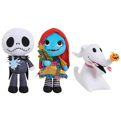 NIGHTMARE BEFORE CHRISTMAS Disney Tim Burton's Small Plushie 3-teiliges Set, offiziell lizensiertes Spielzeug für Kinder ab 3 Jahren ab Just Play von Just Play